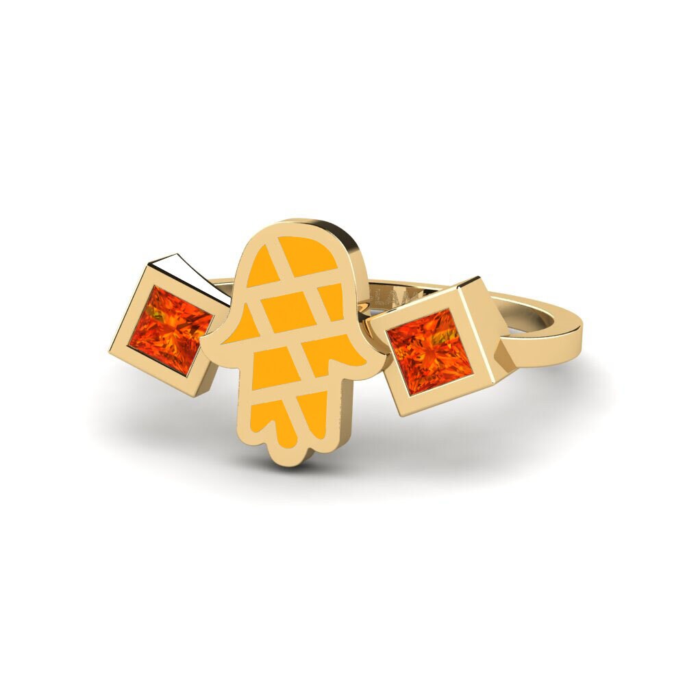 Saphir orange Bague Vedeni