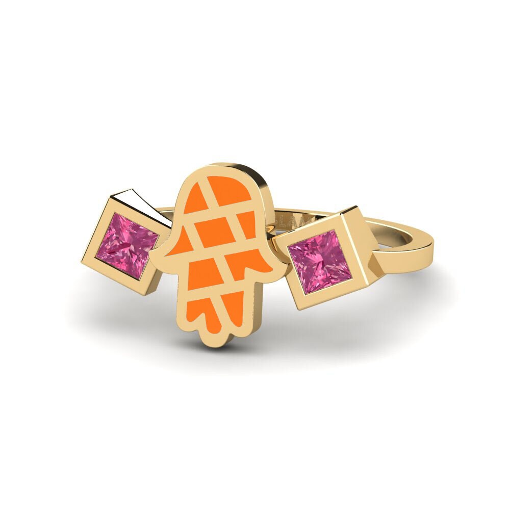 Turmalina rosa Anillo Vedeni