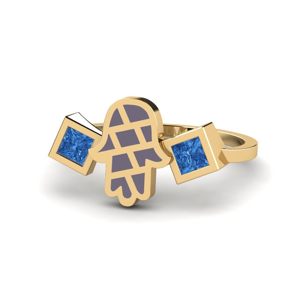 Dunkelblauer Zirkonia Ring Vedeni