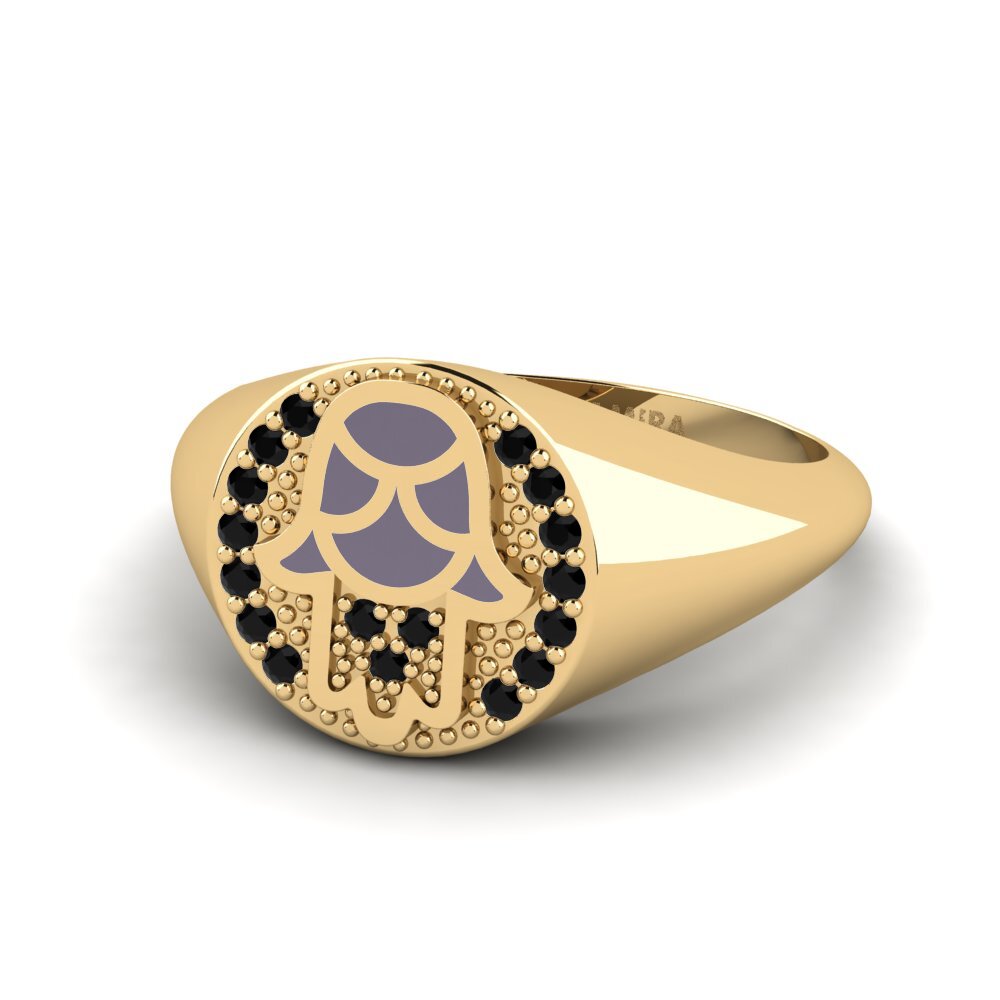 Schwarzer Saphir Ring Vernda