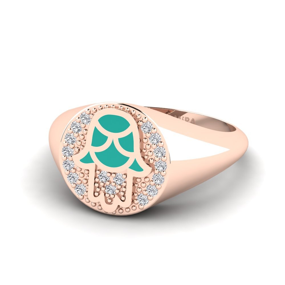 14k Oro Rosa Anillo Vernda