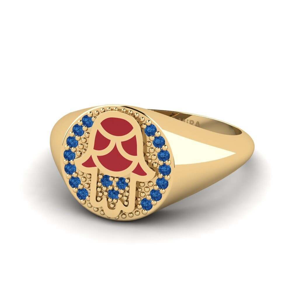 Dunkelblauer Zirkonia Ring Vernda