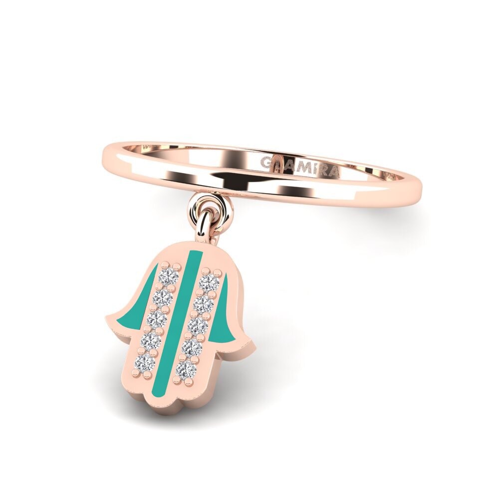 14k Oro Rosa Anillo Verveeld