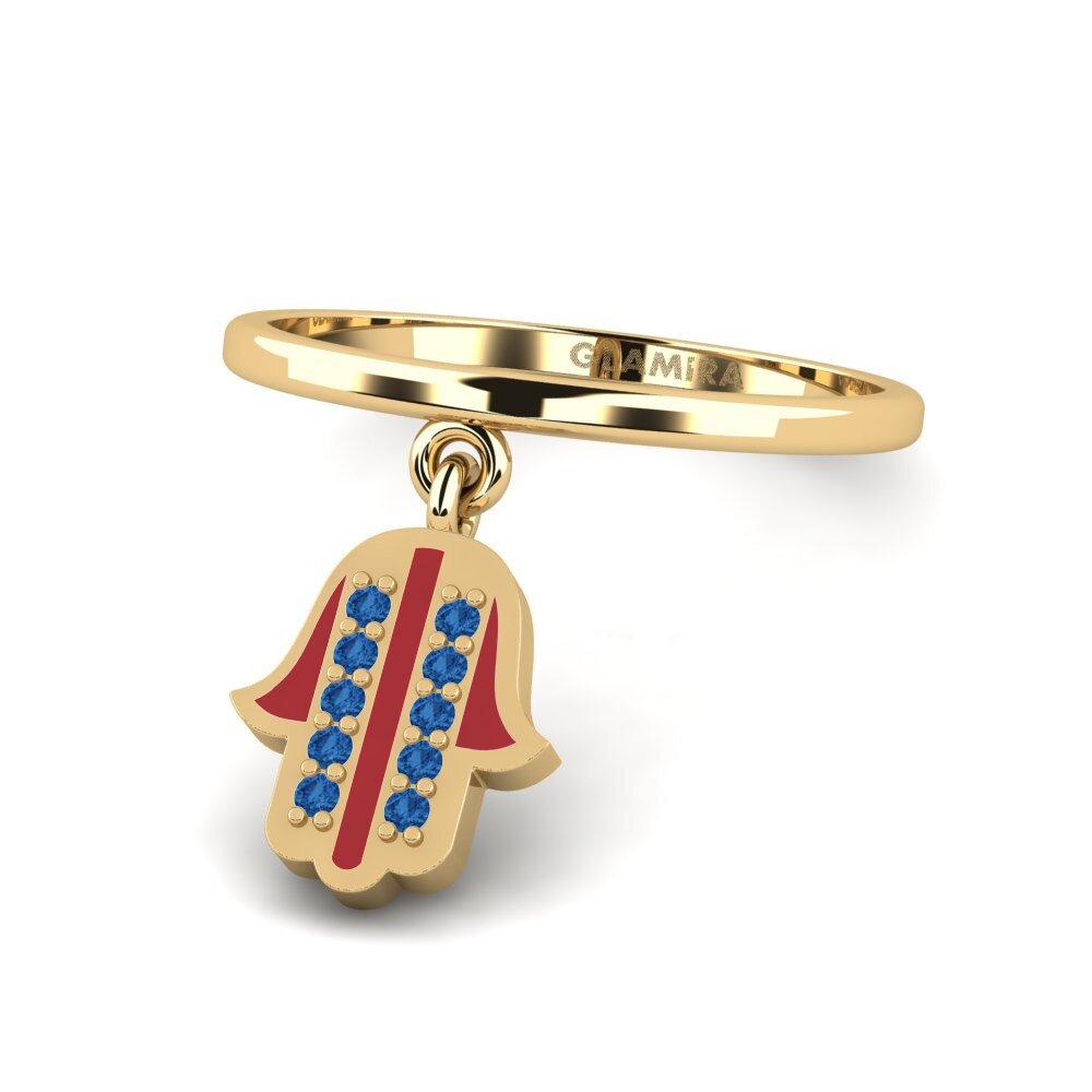 Dunkelblauer Zirkonia Ring Verveeld