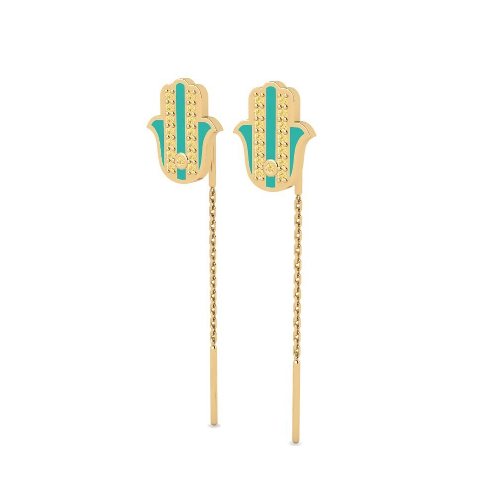 Yellow Diamond Women's Earring Ziek