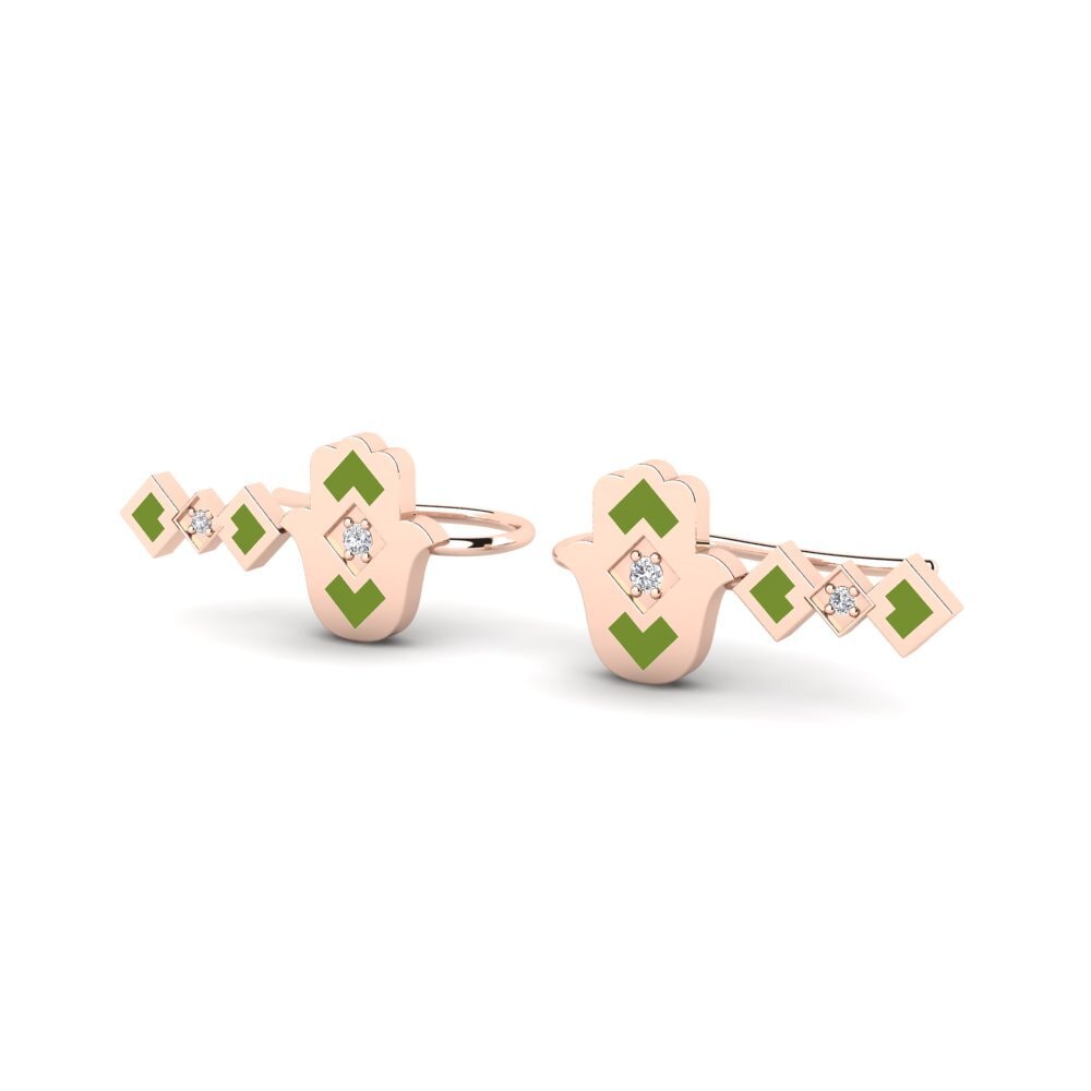 18k Oro Rosa Pendiente de mujer Zomer