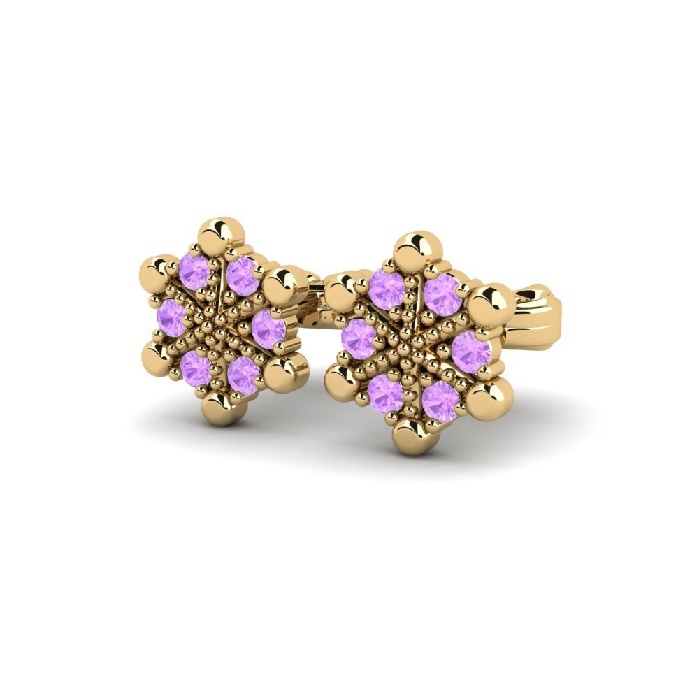 Améthyste Boucle d'oreille femme Aswel