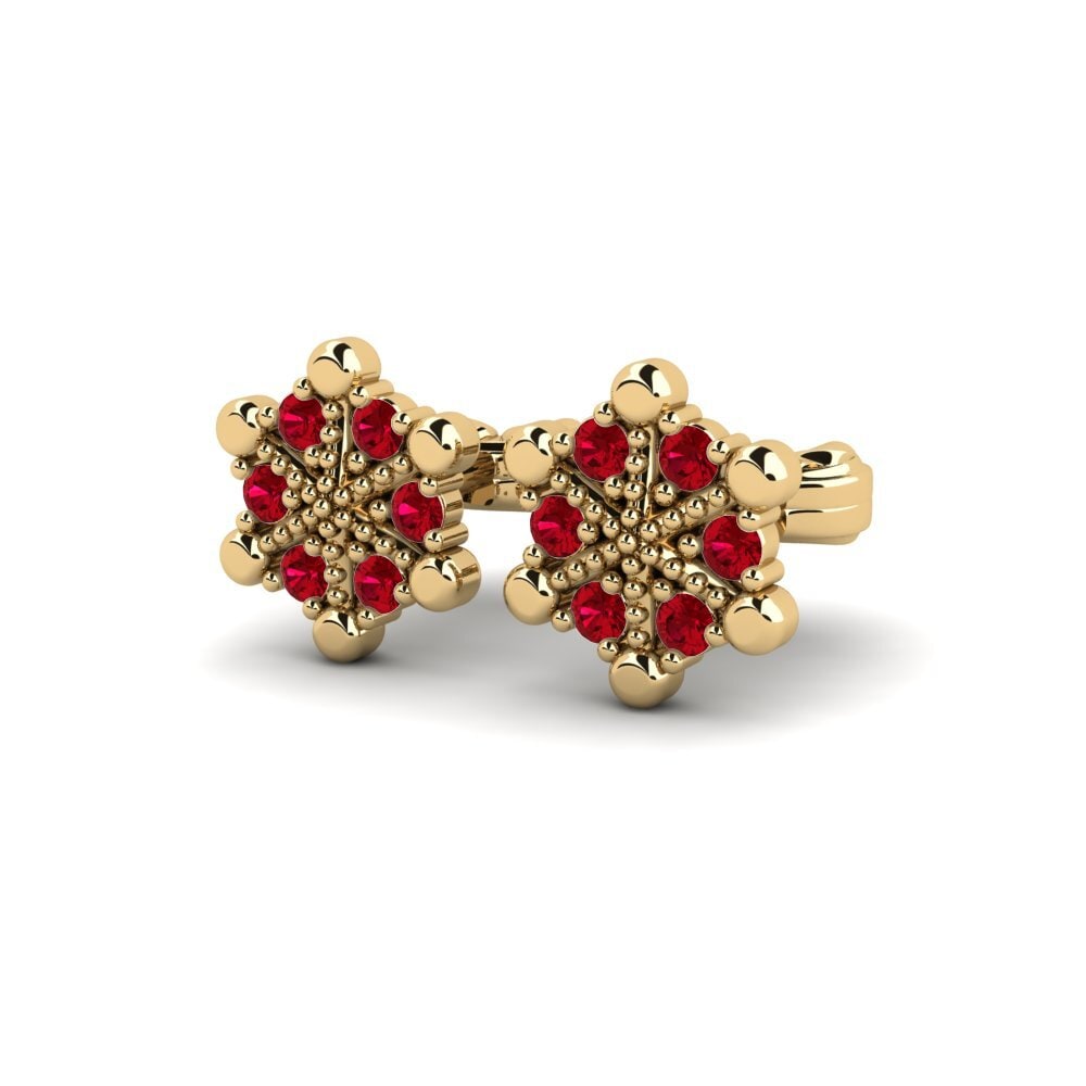 Roter Zirkonia Damen ohrring Aswel