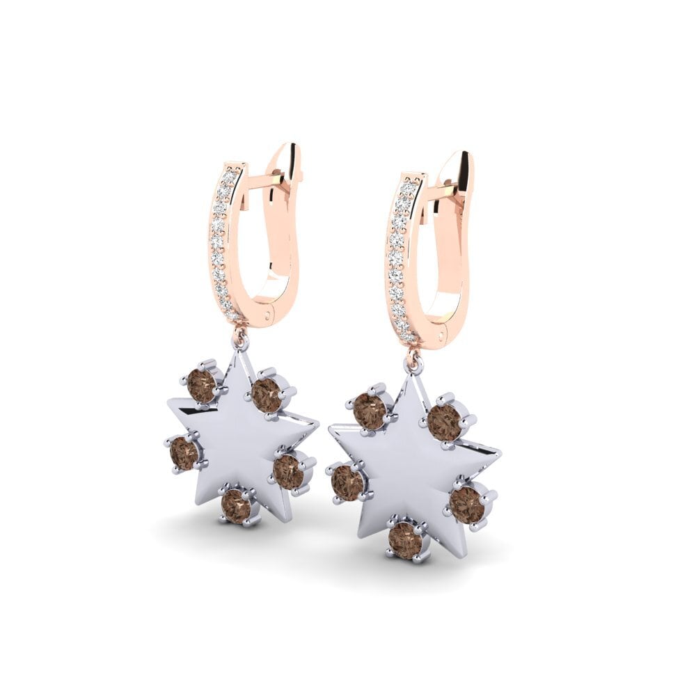 Quartz Fumé Boucle d'oreille femme Khelo