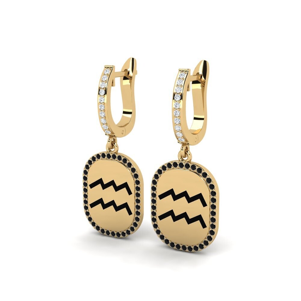 Black Onyx Women's Earring Fandry - Aquarius