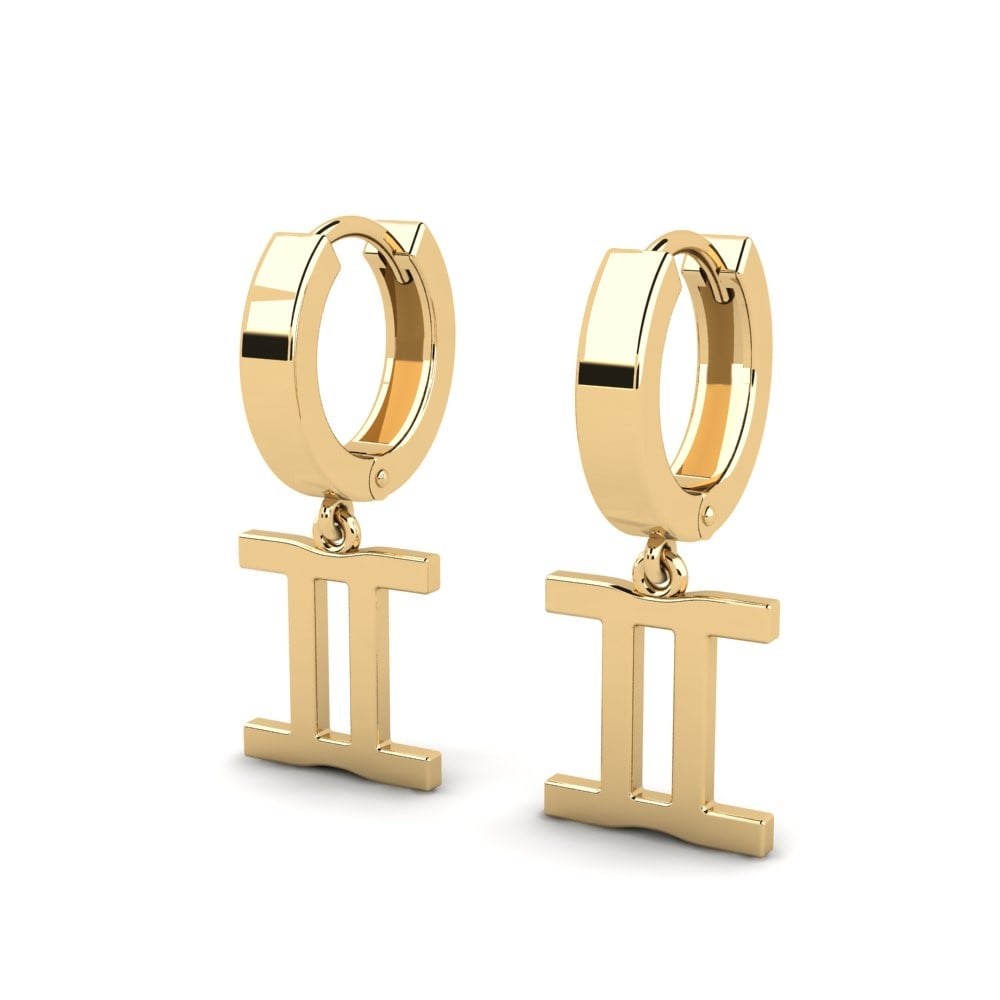 14ct Yellow Gold Earring Gaula - Gemini