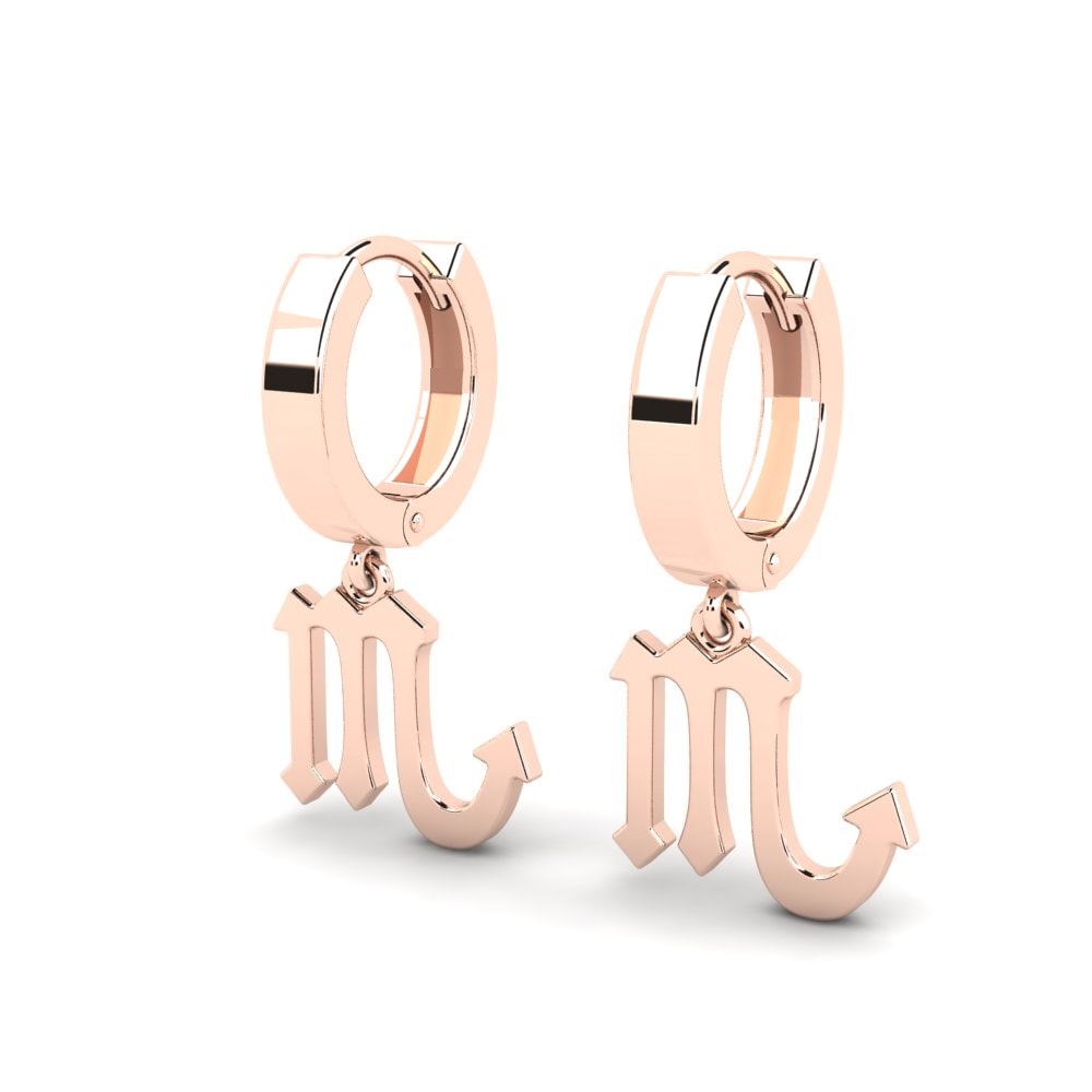 14ct Rose Gold Earring Gaula - Scorpio