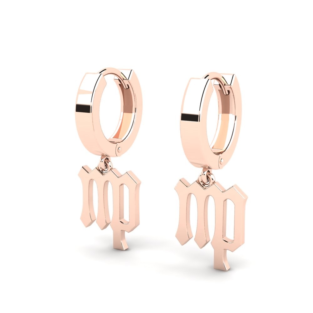 Or rose 585 Boucles D'oreilles Gaula - Virgo