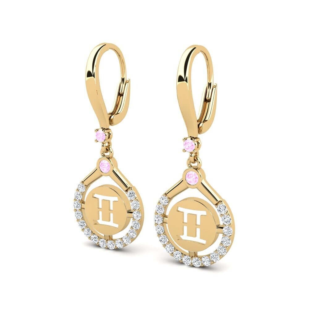 Pink Sapphire Women's Earring Poina - Gemini