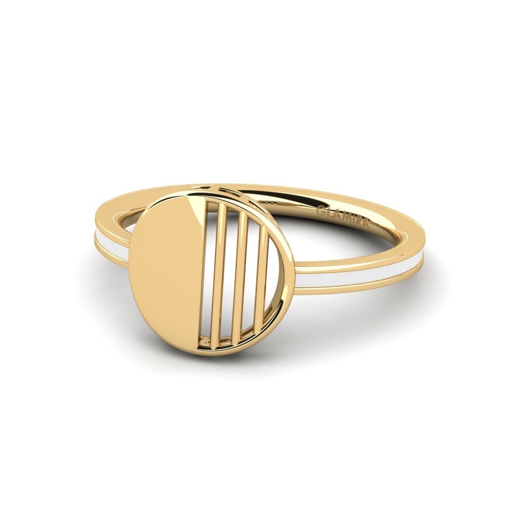 9k Oro Amarillo Anillo Bialton