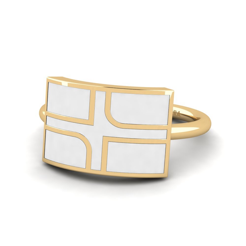9k Oro Amarillo Anillo Certonax