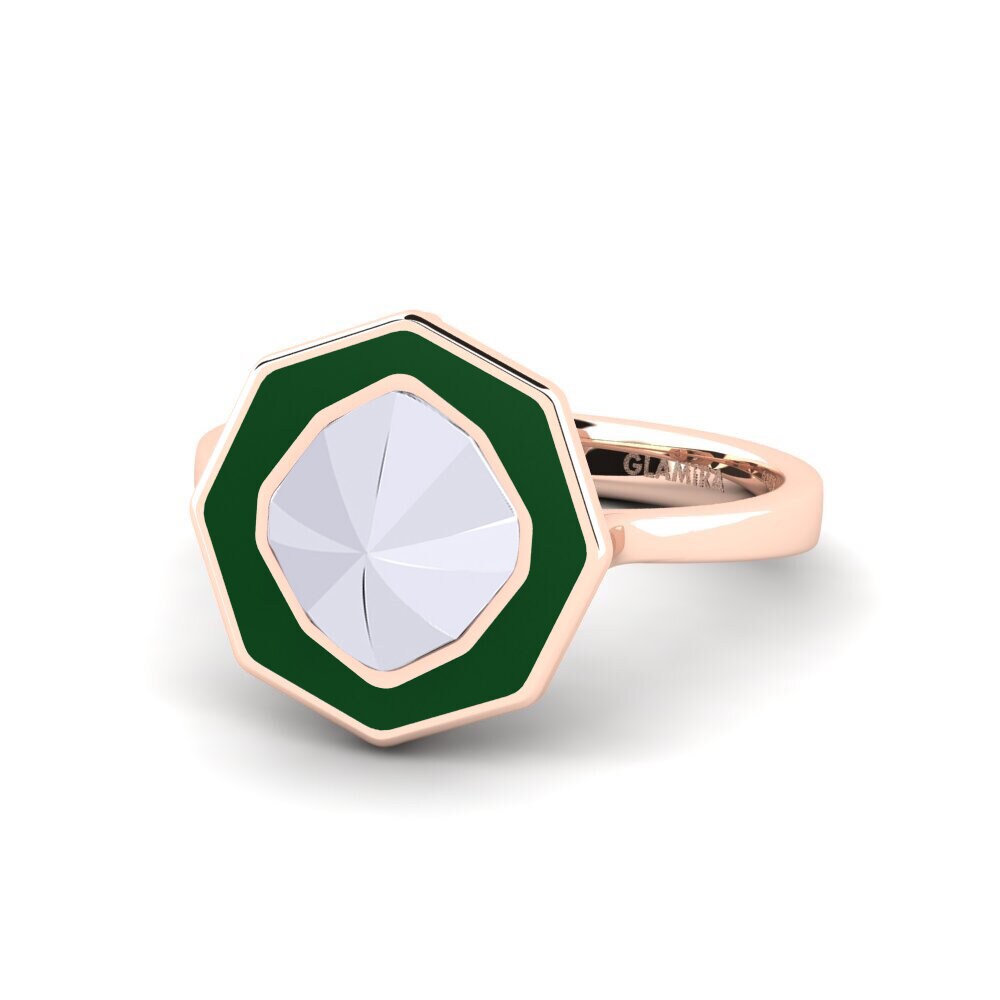 750 Rot & Weißgold Ring Clicquotro
