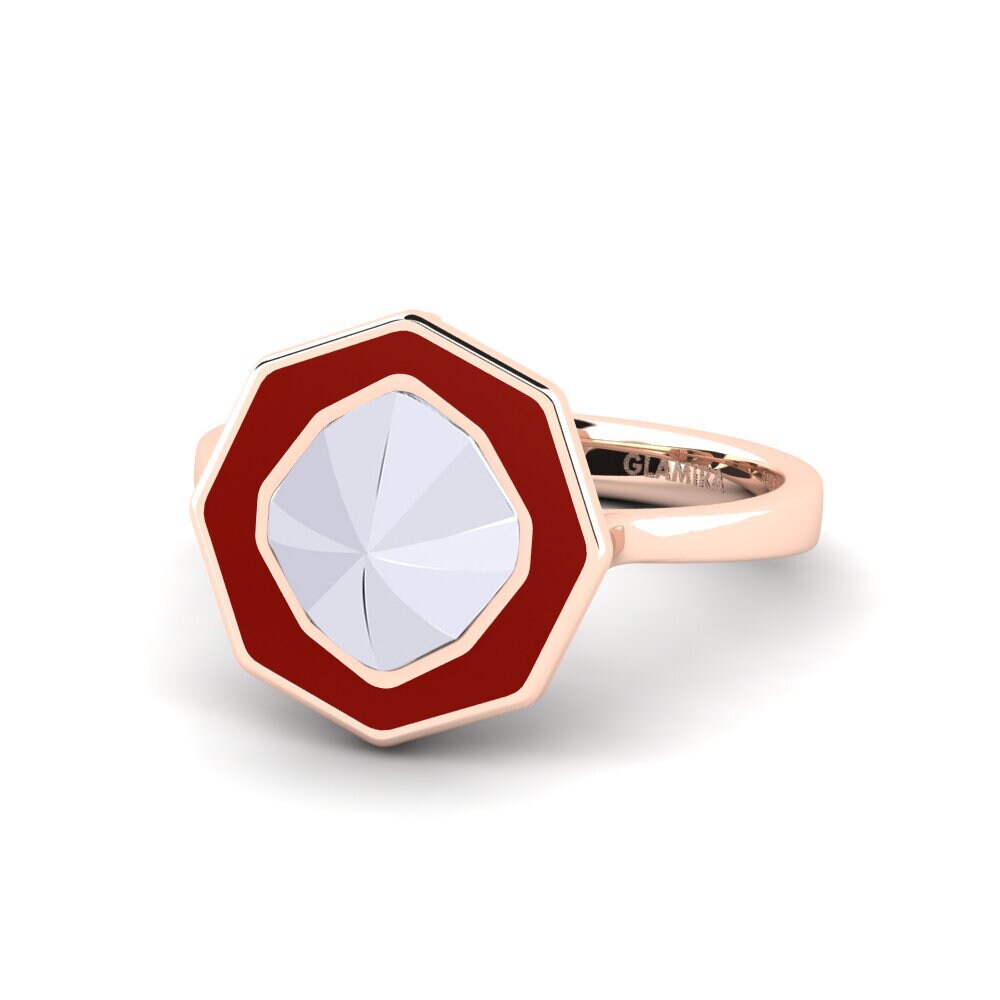 375 Rot & Weißgold Ring Clicquotro