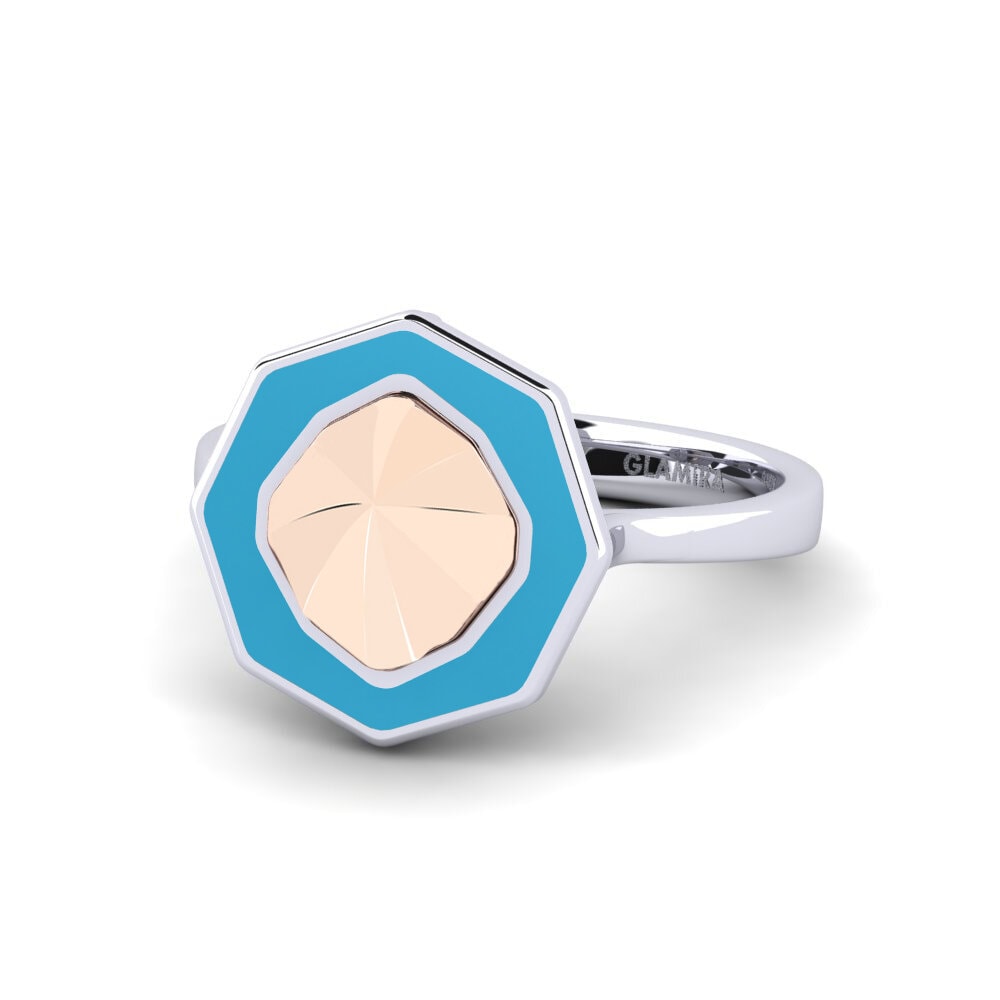 375 Weiß & Rotgold Ring Clicquotro