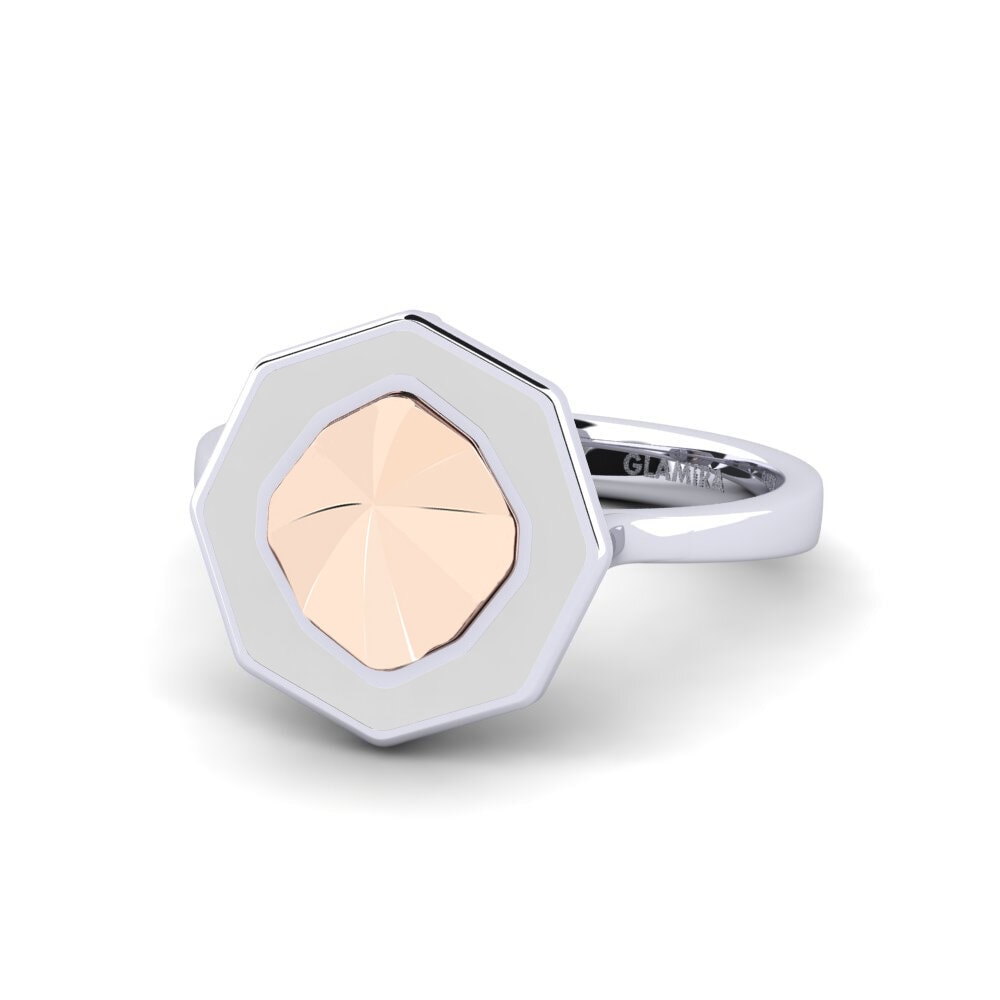 750 Weiß & Rotgold Ring Clicquotro