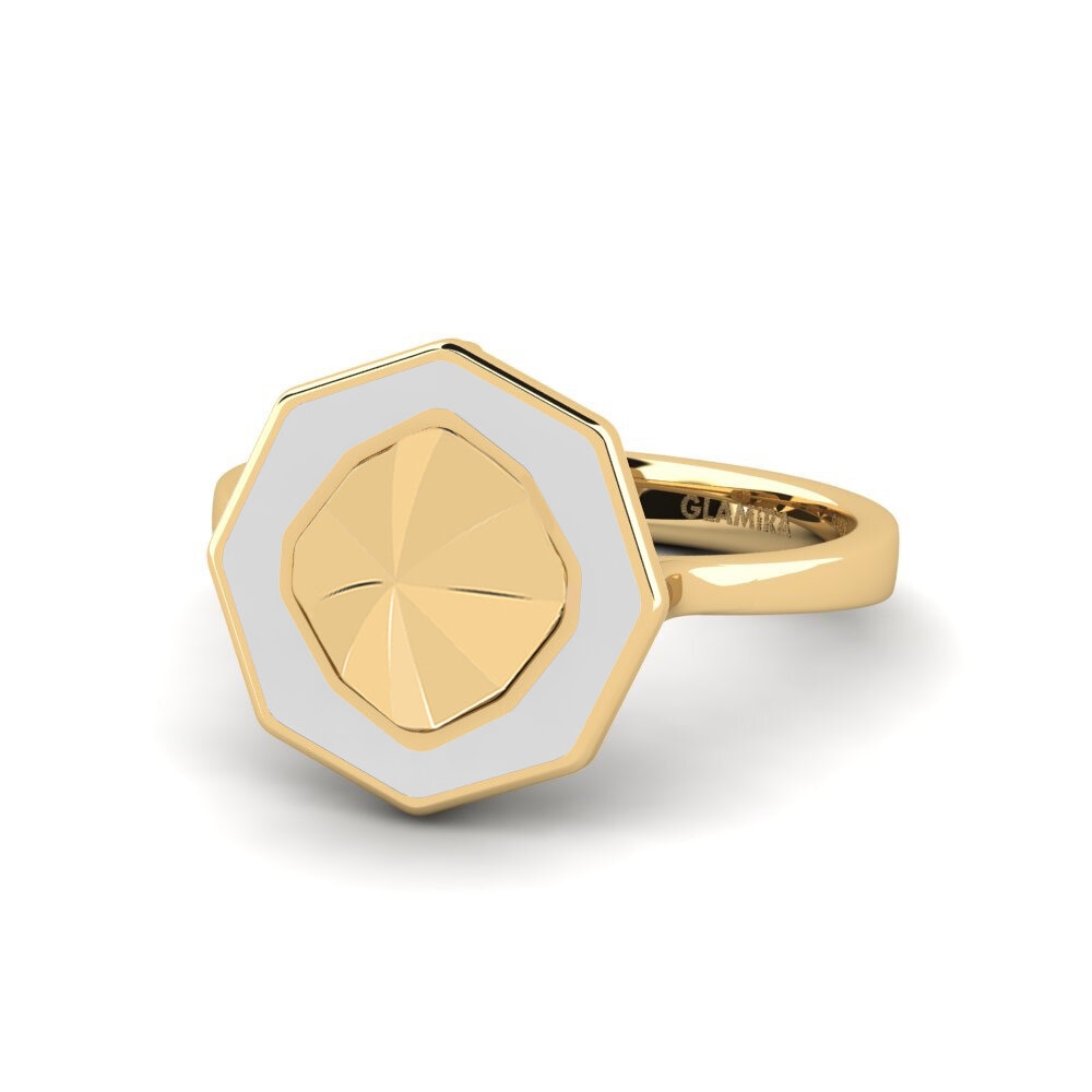 9k Oro Amarillo Anillo Clicquotro