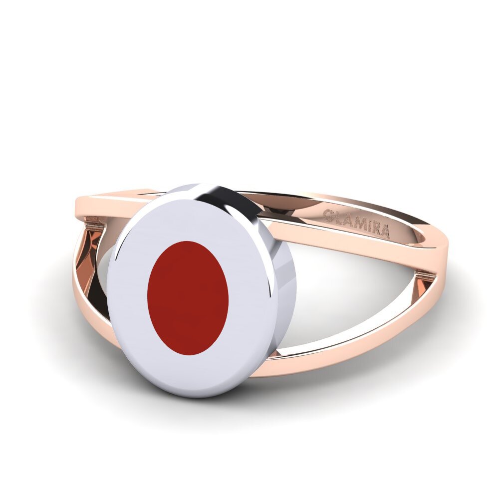 375 Rot & Weißgold Ring Distarde