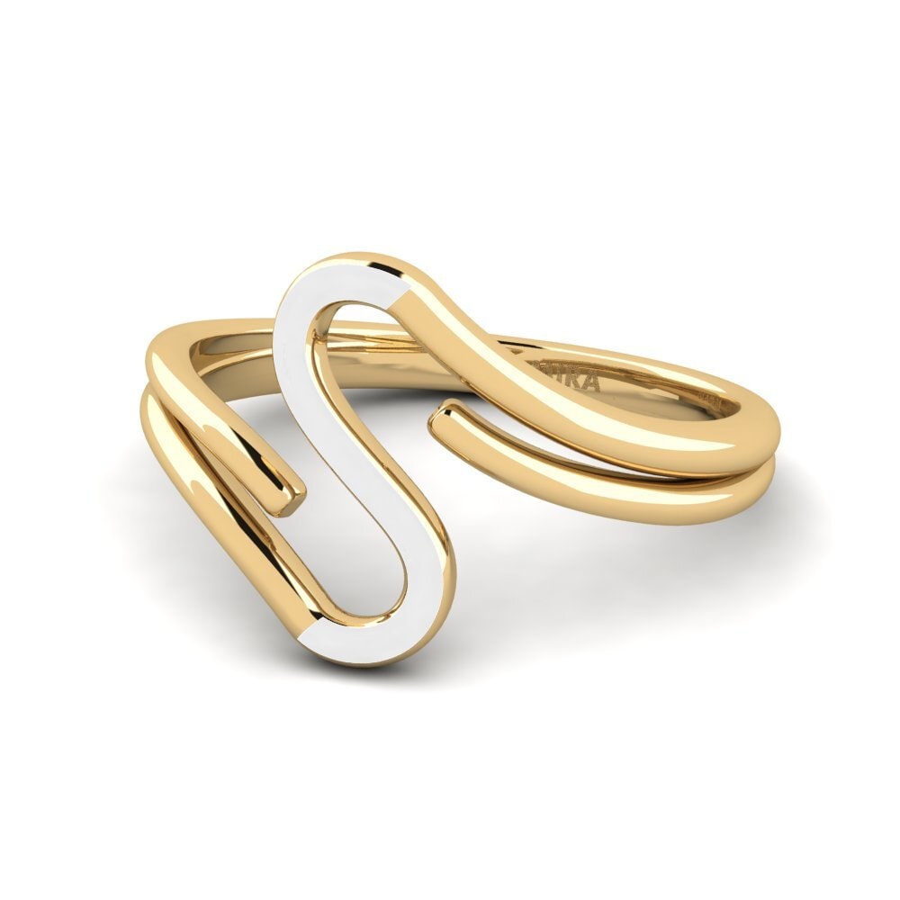 9k Oro Amarillo Anillo Doggas