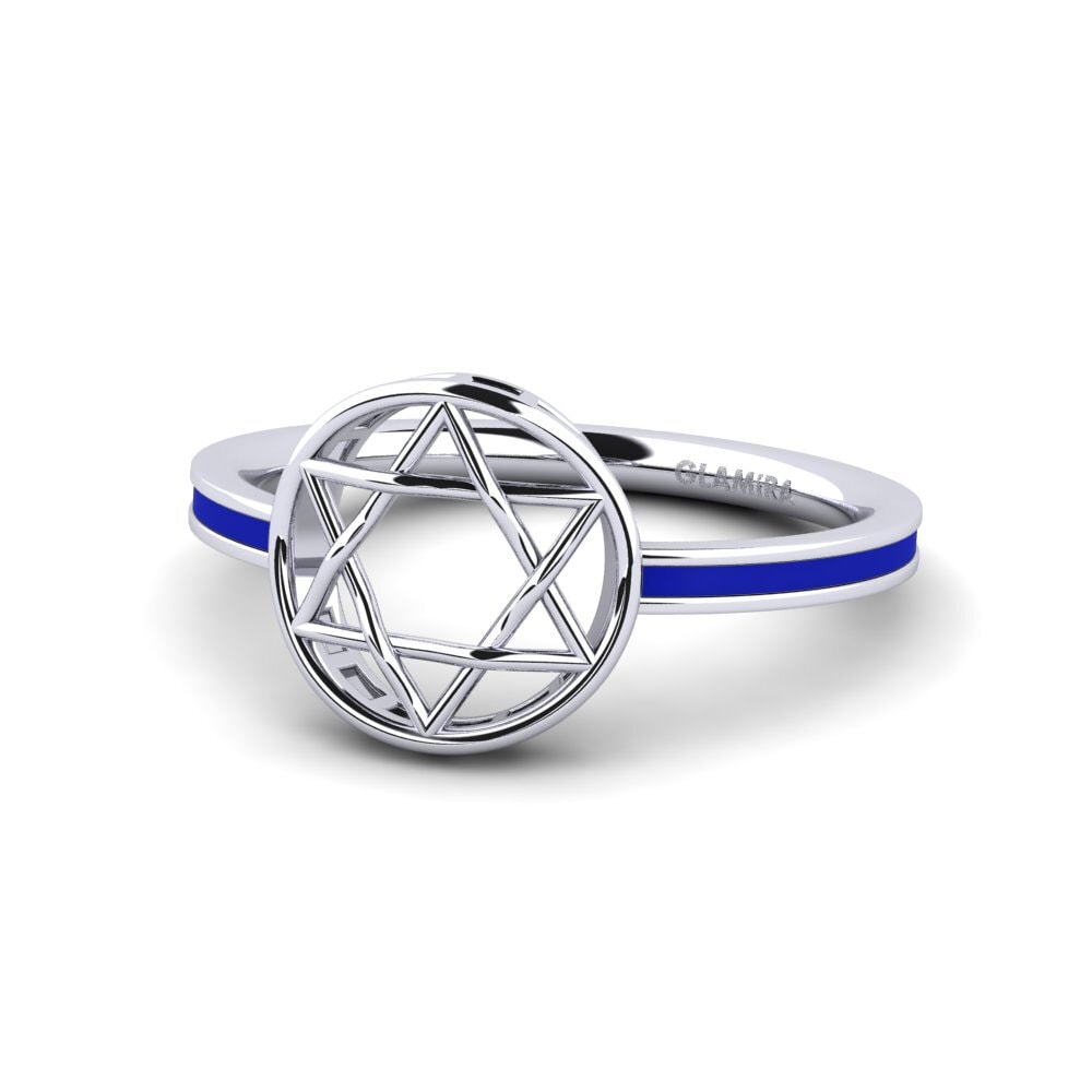 White Silver Ring Ewtelsan