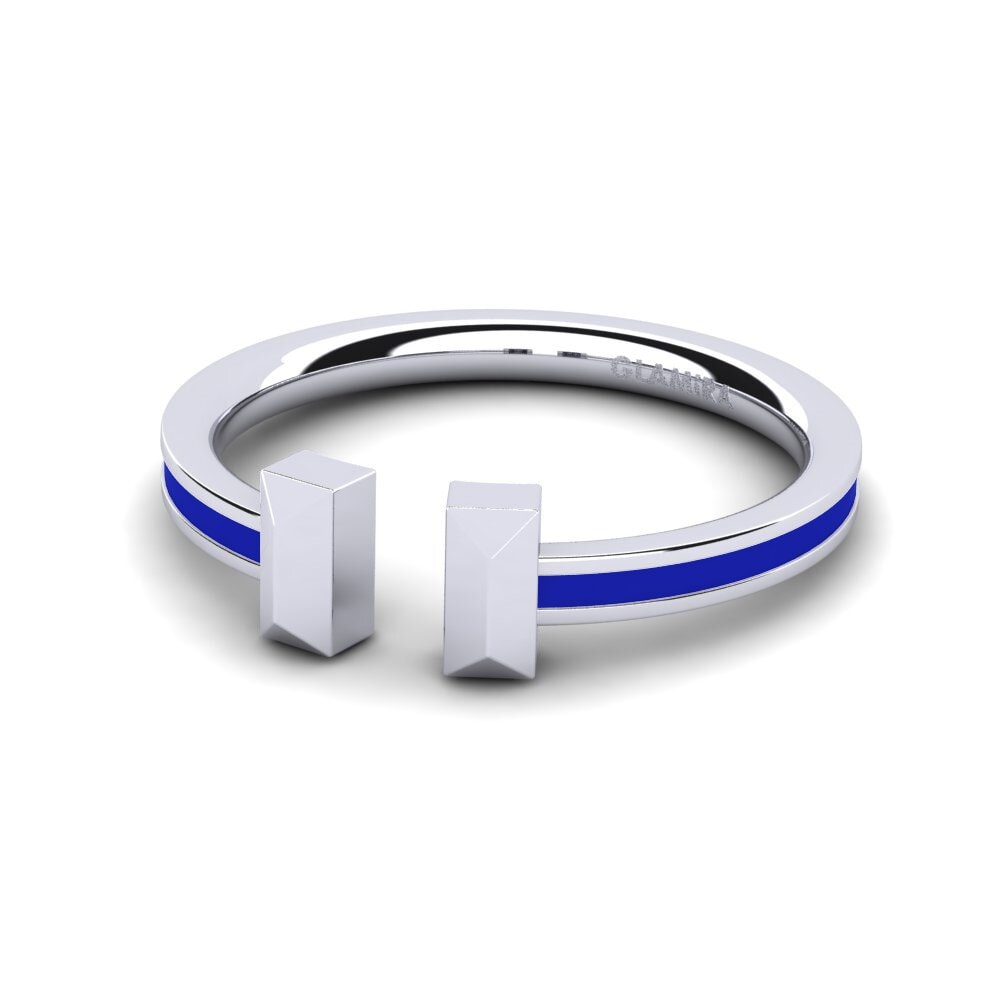 White Silver Ring Ezhento