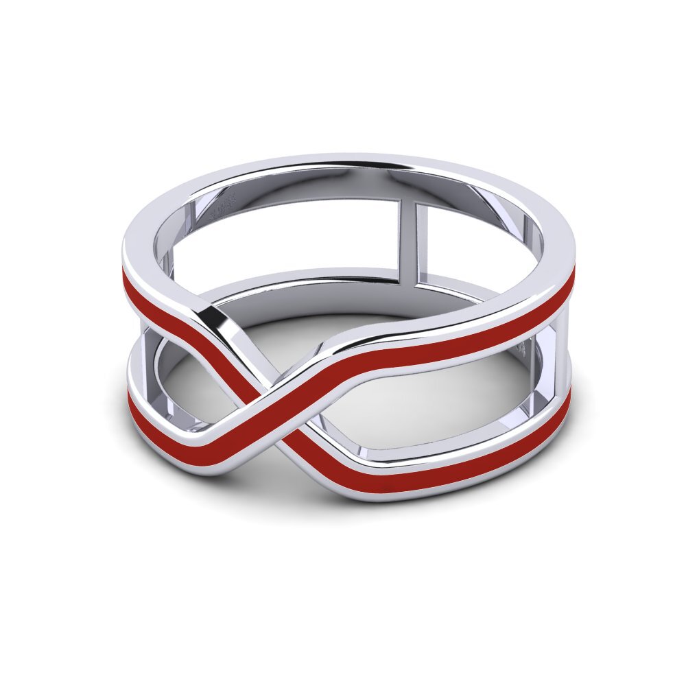 Weiß-Silber Ring Herldis