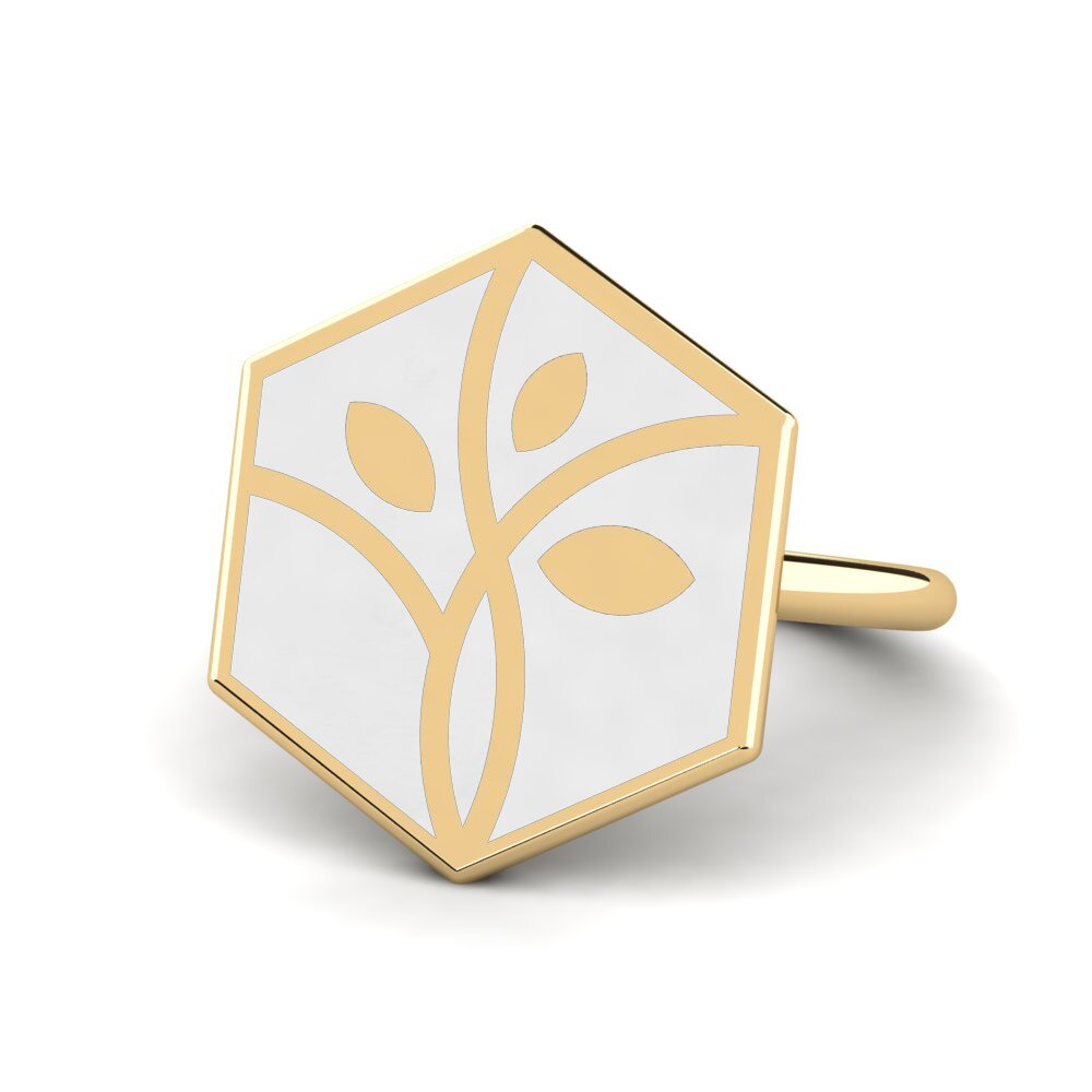9k Oro Amarillo Anillo Lymph