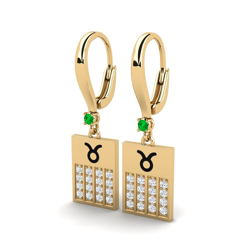 Émeraude Boucle d'oreille femme Twear - Taurus