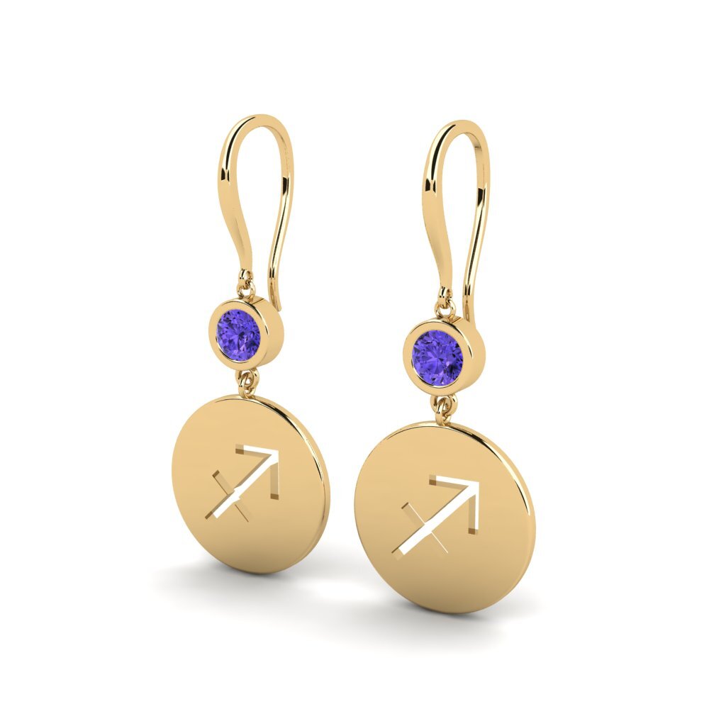 Tanzanite Boucle d'oreille femme Unweo - Sagittarius