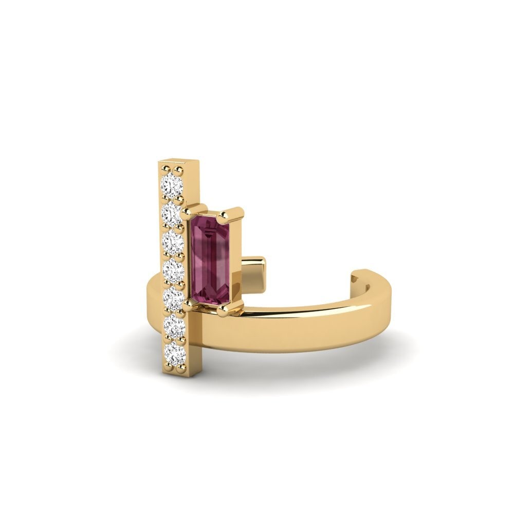 Granate Rhodolite Aro oreja concha Brzina