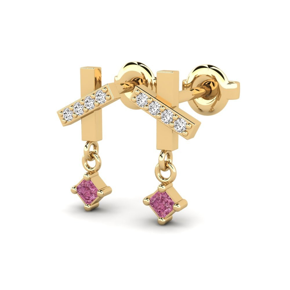 Granate Rhodolite Pendiente de mujer Cheile