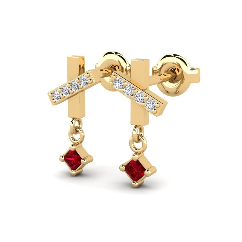 ruby-zirconia ต่างหู Cheile