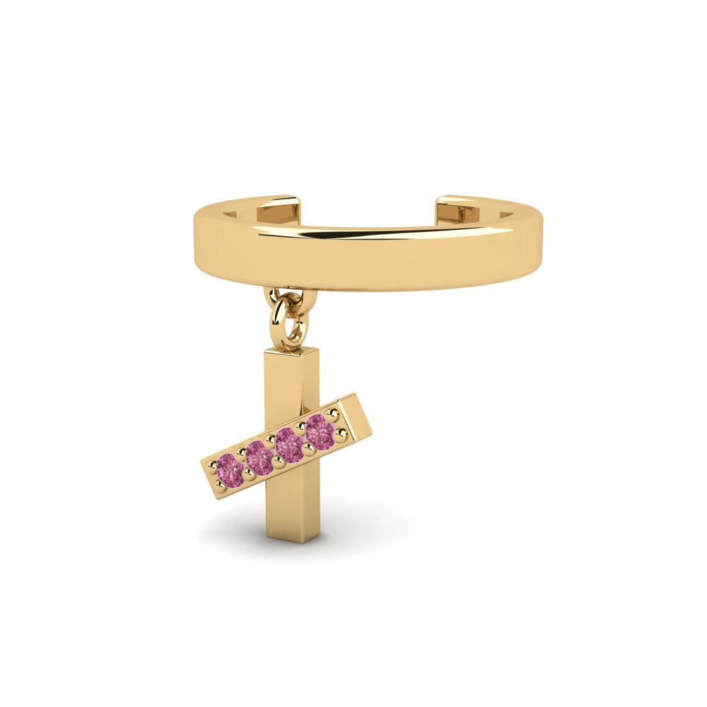 Granate Rhodolite Aro oreja concha Miscare