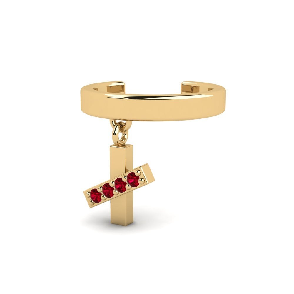 ruby-zirconia Conch Ear Cuff Miscare
