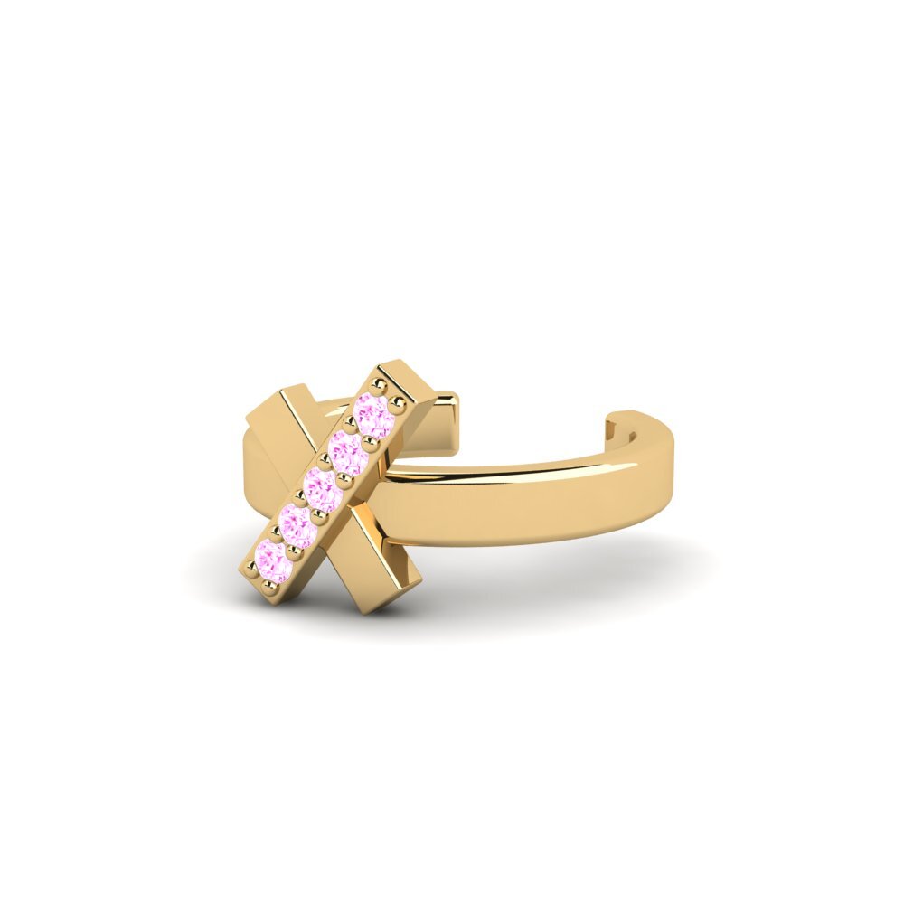 ไพลินสีชมพู Conch Ear Cuff Nakotne