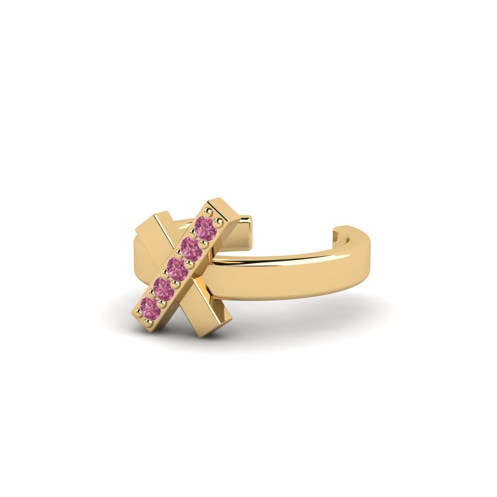 Granate Rhodolite Aro oreja concha Nakotne