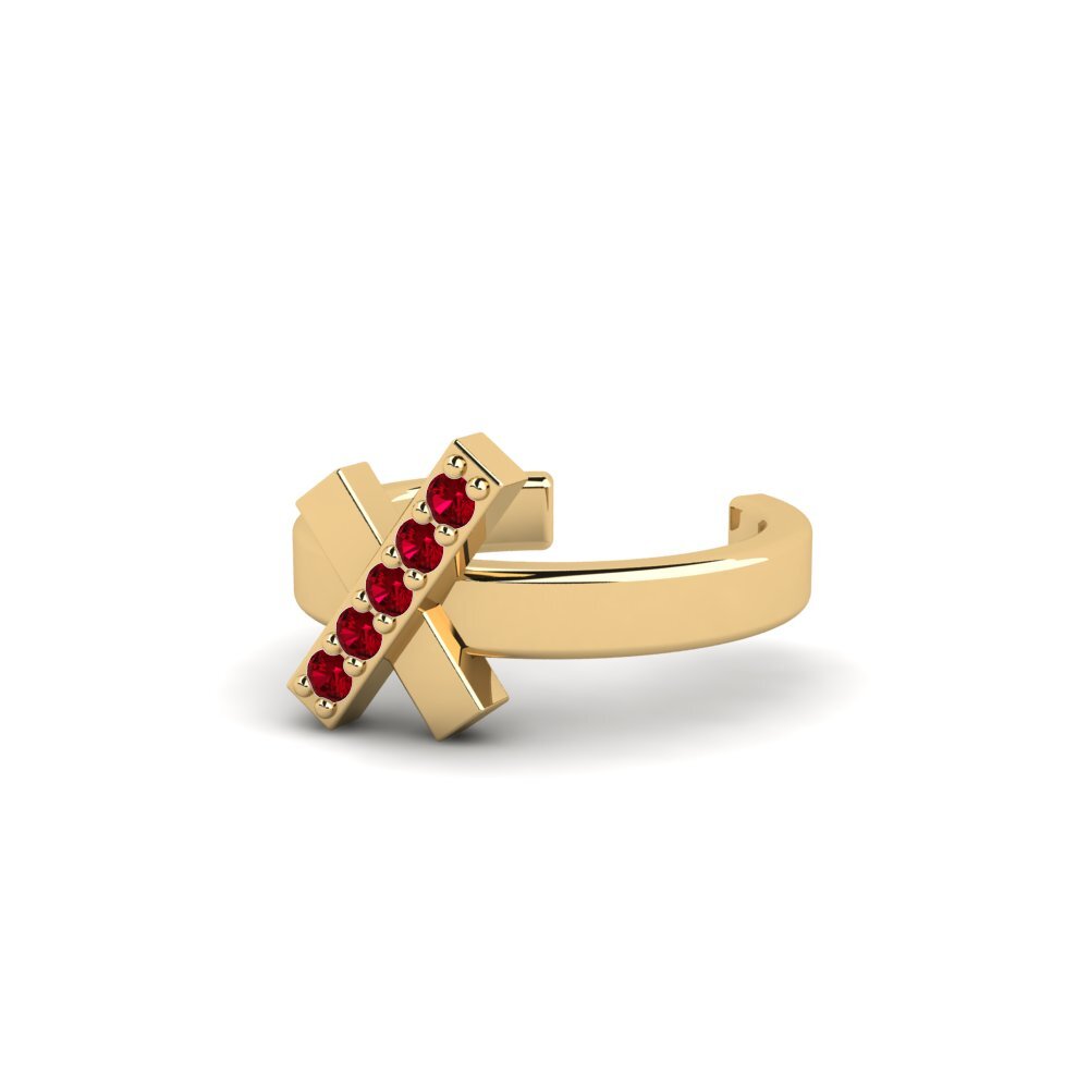 ruby-zirconia Conch Ear Cuff Nakotne
