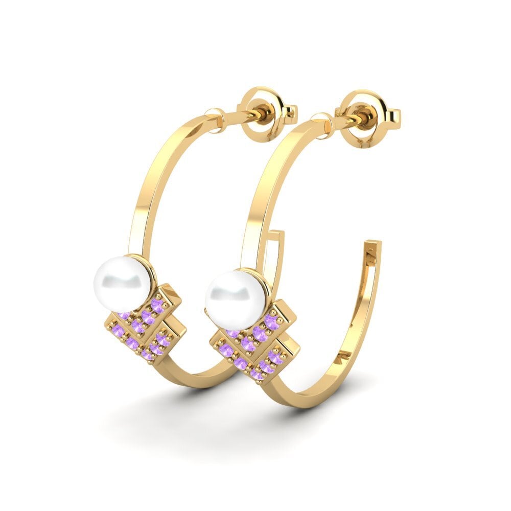 Amethyst Damen ohrring Bildning