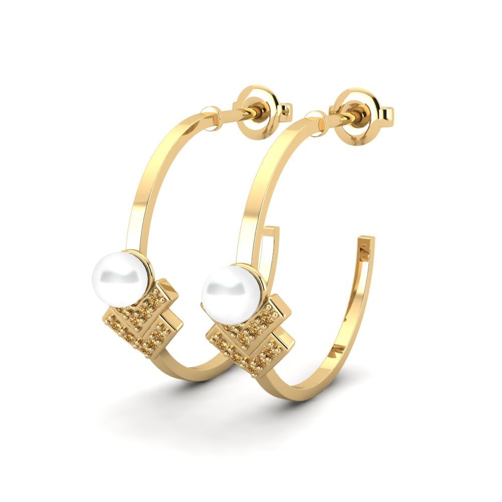 Brauner Diamant Damen ohrring Bildning