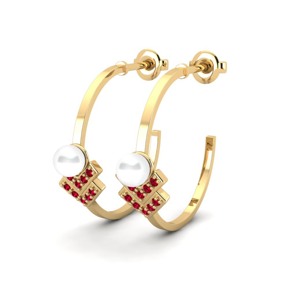 Red Zirconia Women's Earring Bildning