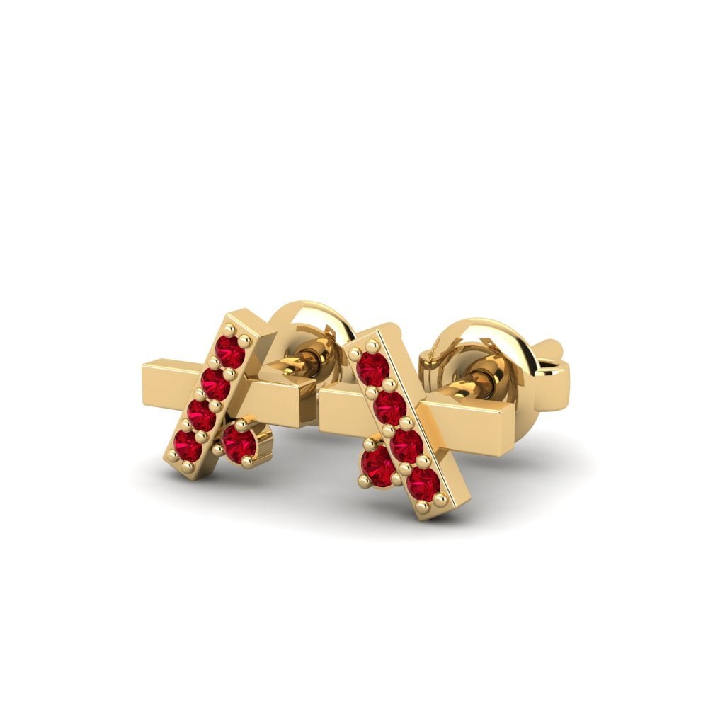 ruby-zirconia ต่างหู Calanaya