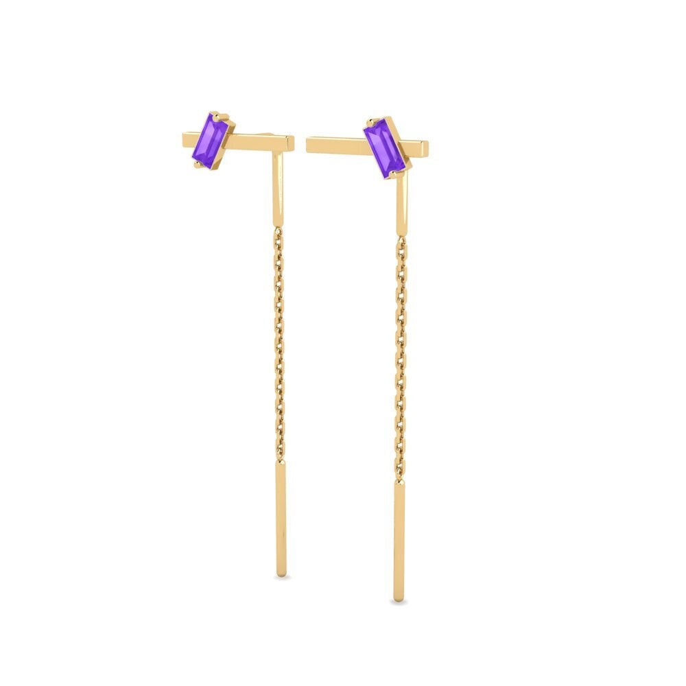 Amethyst Damen ohrring Dinamica