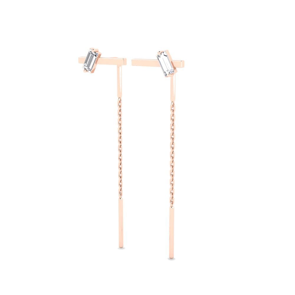 14k Rose Gold Women's Earring Dinamica