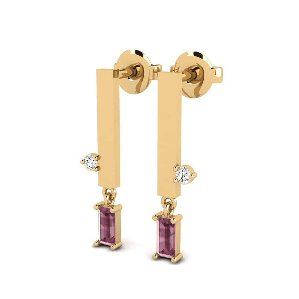 Granate Rhodolite Pendiente de mujer Erritmoa