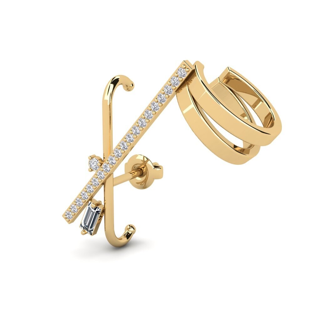 diamond-zirconia ต่างหู Evenhorizon