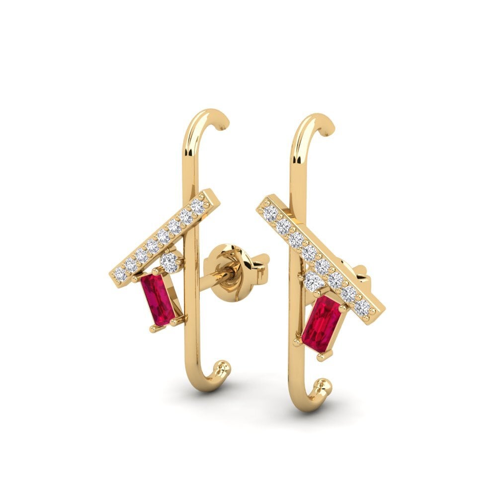 Ruby Women's Earring Fluida